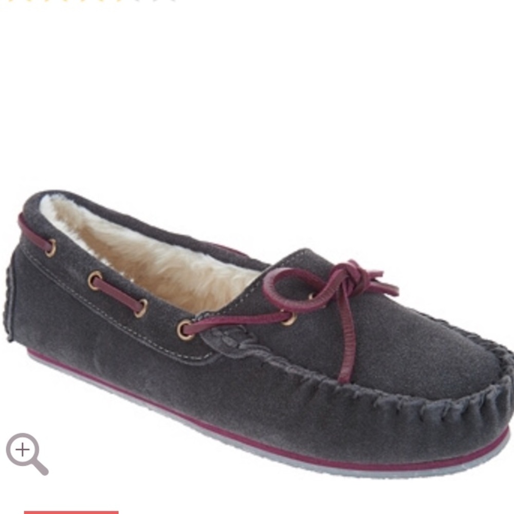 Clarks Suede Women’s Moccasin Slippers in Grey